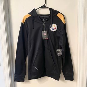 Nike Men's Steelers Therma-FIT Black Zip-up Hoodie